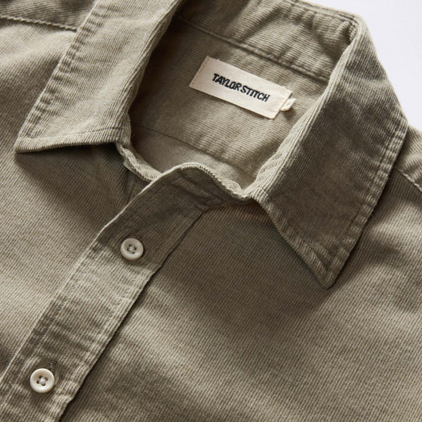 Close up of collar and top buttons