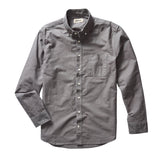 "taylor stitch oxford collared shirt smoke gray white buttons"