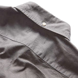 "taylor stitch oxford collared shirt smoke gray white buttons collar"
