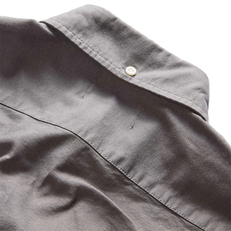 "taylor stitch oxford collared shirt smoke gray white buttons collar"