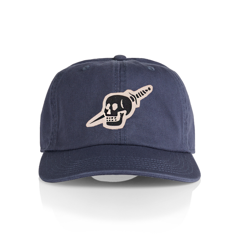 canvas patch hat knife skull design