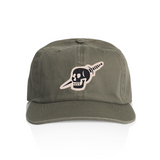 canvas patch hat knife skull design