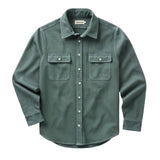 Front of Ledge shirt in deep sea twill