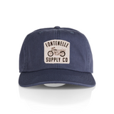 canvas patch hat motorcycle design