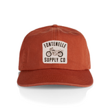 canvas patch hat motorcycle design