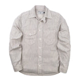 Freenote Cloth Modesto Shirt in stripe, front view