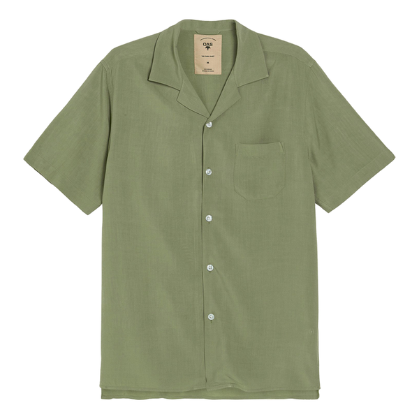 OAS Green Plain Viscose Shirt
