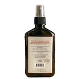 Back of bottle with text [Directions: Shake bottle to blend. Spray overhead in any room as needed. Ingredients: A highly refined blend of custom fragrance oils including notes of leathered birch, amber and eucalyptus.]