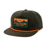 Filson Scenic Trucker Cap in otter green waxed cotton