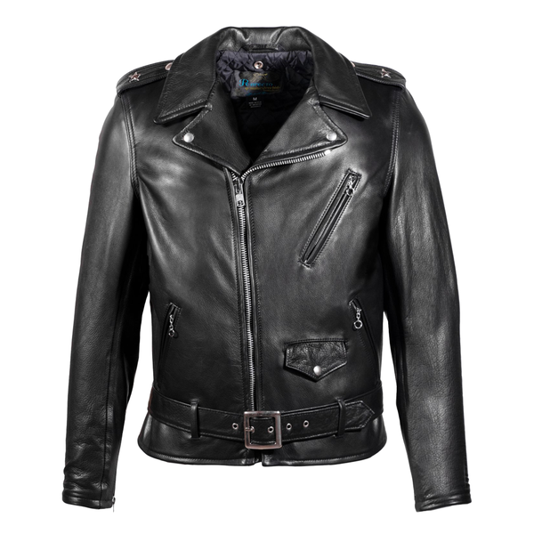 519 Waxy Natural Cowhide Perfecto Leather Jacket