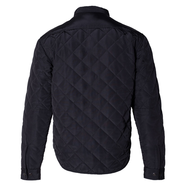 Schott Down-filled Quilted Shirt Jacket in Black back