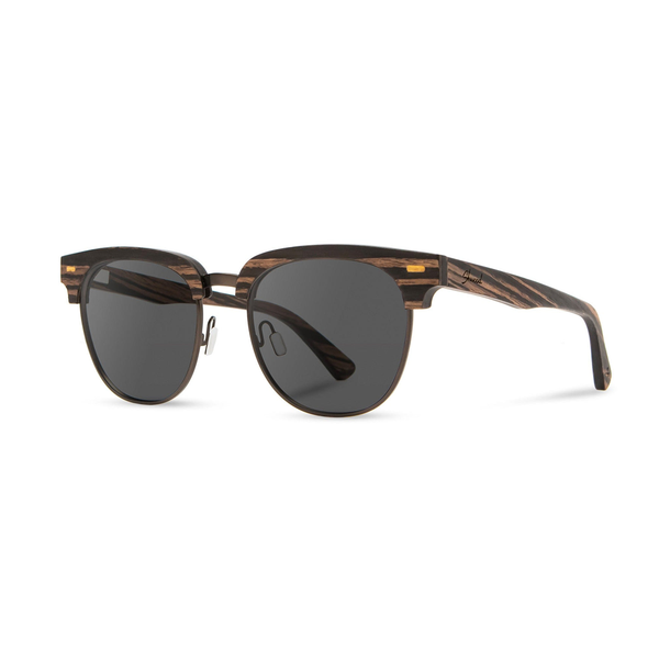 shwood eugene sunglasses striped ebony