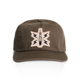 canvas patch hat spark plug design