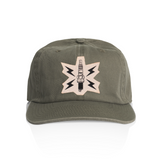 canvas patch hat spark plug design
