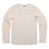 Front of ivory long sleeved thermal shirt