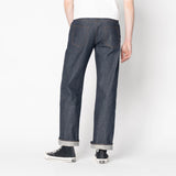 Back of denim on model