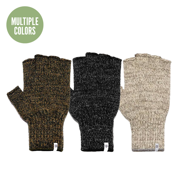 Upstate Stock Fingerless Ragg Wool Gloves