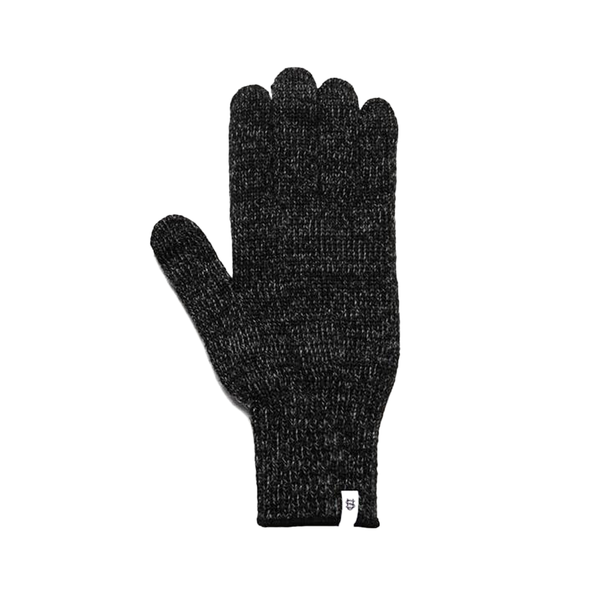 Upstate Stock Ragg Wool Full Finger Gloves in Black Melange