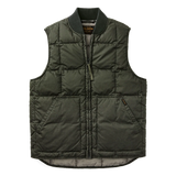 Filson Heritage Cotton Down Vest in color beluga gray, front