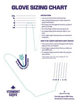 Printable sizing chart for Vermont Gloves