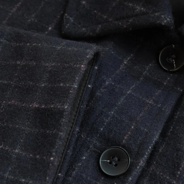 Women’s Warren Coat | Navy Windowpane