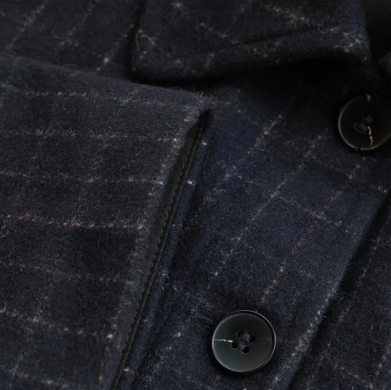 Women’s Warren Coat | Navy Windowpane