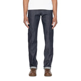 Front of model wearing Weird Guy denim