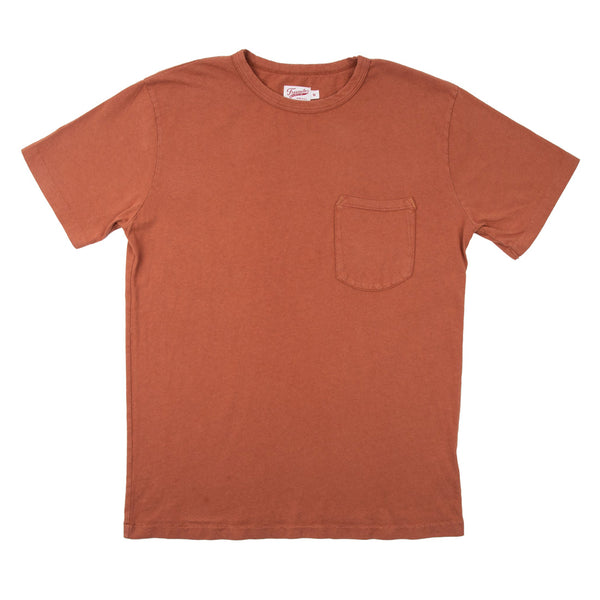 9oz rust orange pocket t-shirt