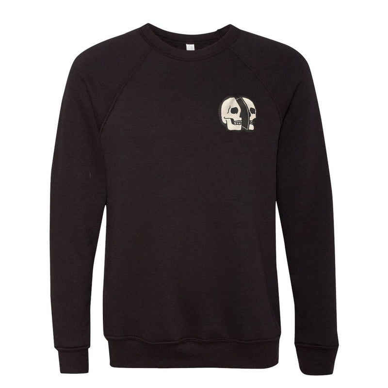 Canvas Patch Skull Crewneck Sweatshirt