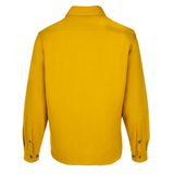 Back of Schott NYC CPO Wool Shirt in Mustard