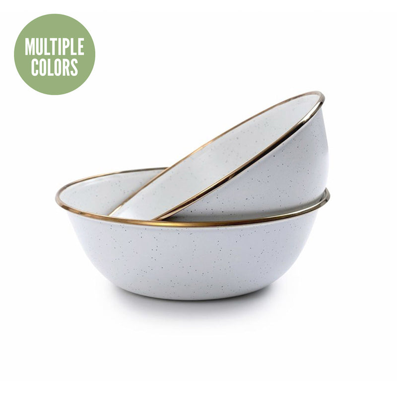 Barebones Enamel Mixing Bowl Set Slate Gray