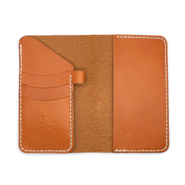 Tan Leather with White Stitching