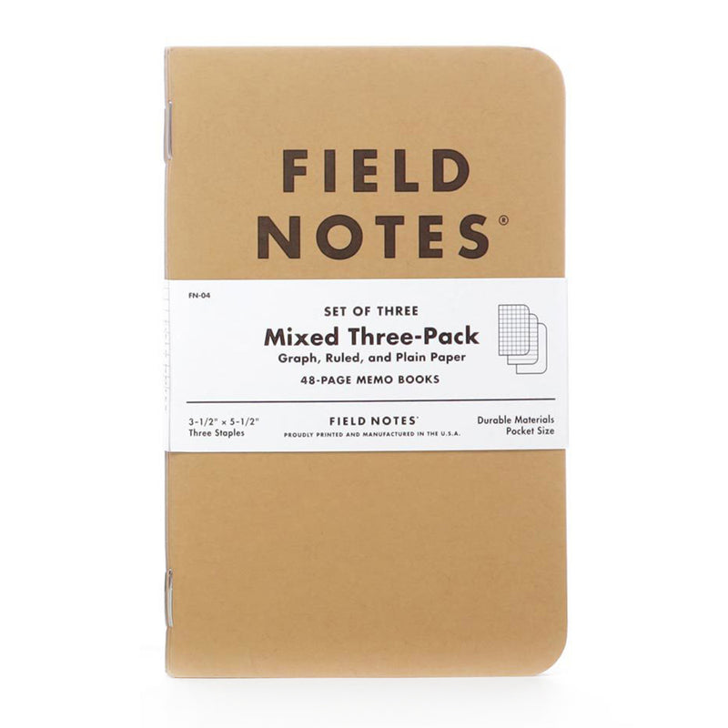 Field Notes Original Kraft Mixed 3pack