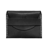 Handmade Black Leather Fold Wallet