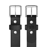 Black Standard Camp Belt with Matte Nickel Hardware