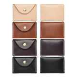 Front and Back of Coin Wallets in Leather Options