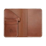 Brown leather notebook wallet