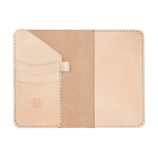 Natural leather field notes wallet
