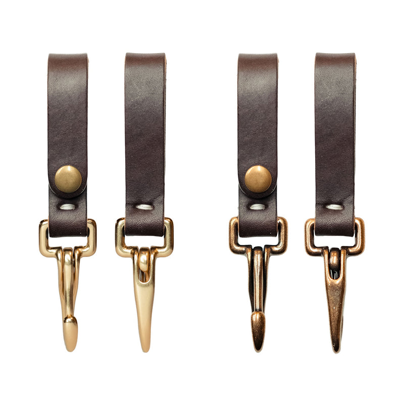 Dark Brown Leather with Brass and Antique Brass Hardware
