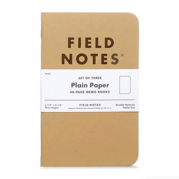 Three notebooks with plain paper