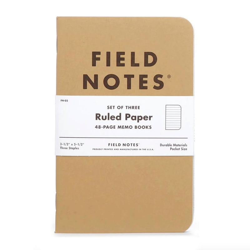 Three notebooks with ruled paper