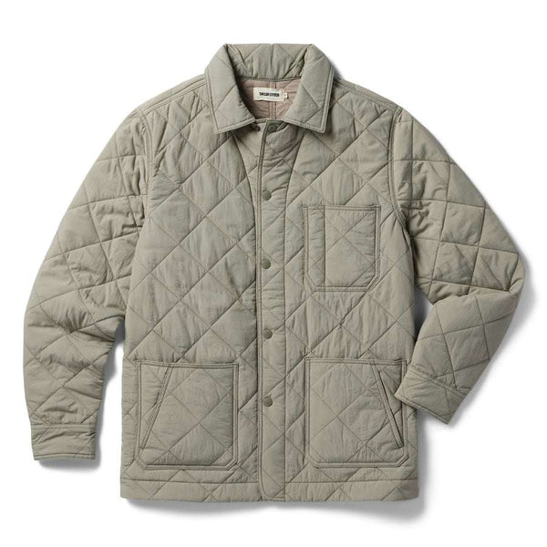 Front of Taylor Stitch Ojai Jacket in Sagebrush Diamond Quilt