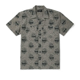 Front of Filson Chambray Short Sleeve Camp Shirt in Ships
