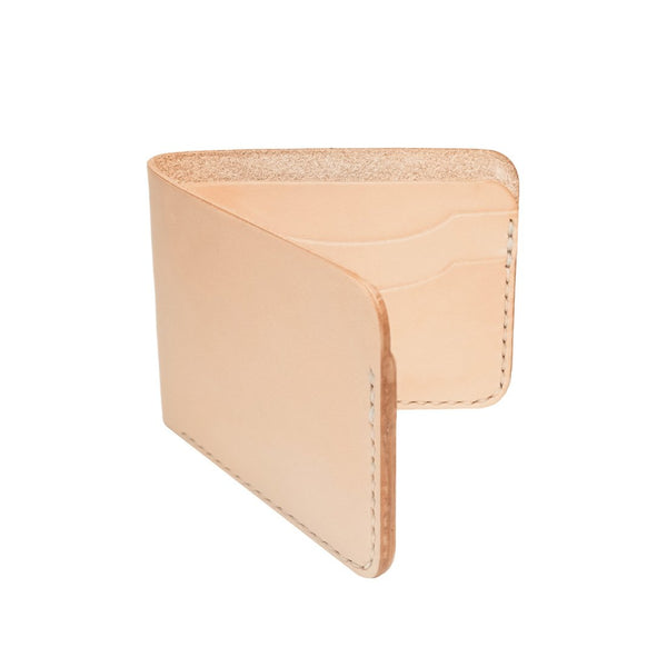 Natural leather hand stitched wallet 