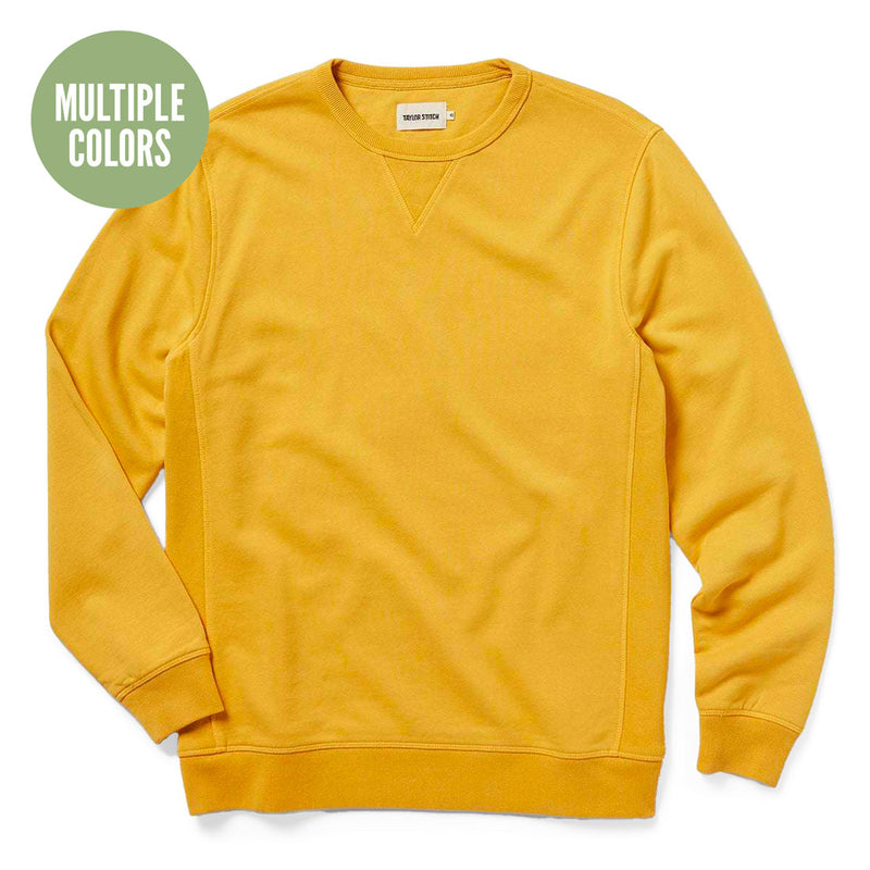 Taylor Stitch Fillmore Crewneck in Canary