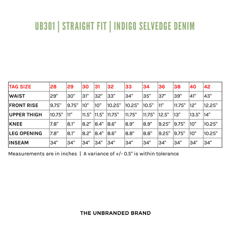 UB301, Straight Fit