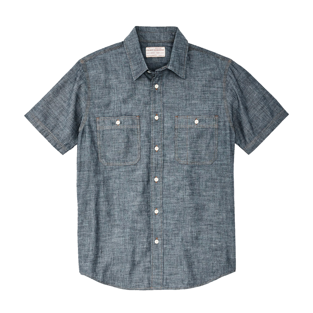 Short Sleeve Chambray Shirt | Indigo – Fontenelle Supply Co.