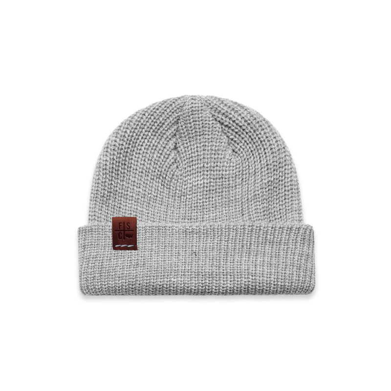 Cable Beanie in Heather Grey