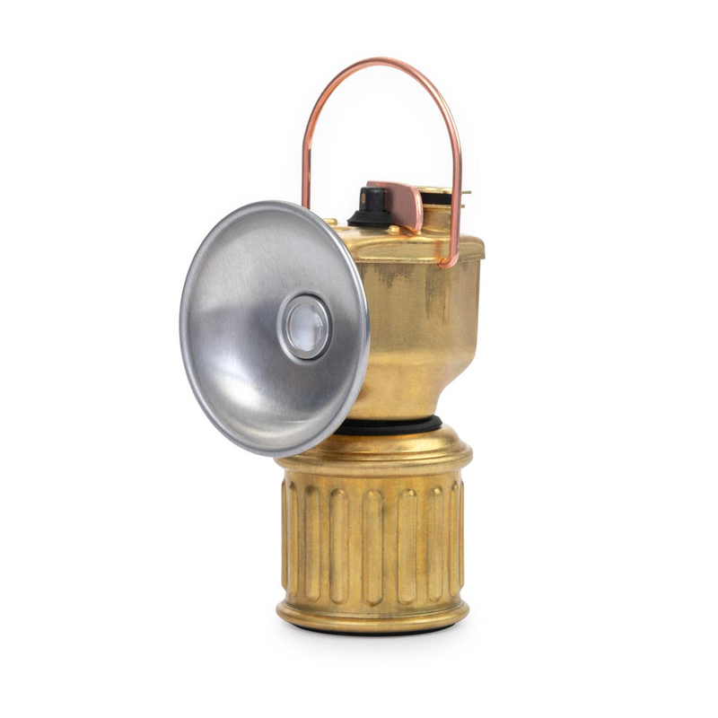 barebones miners lantern in brass