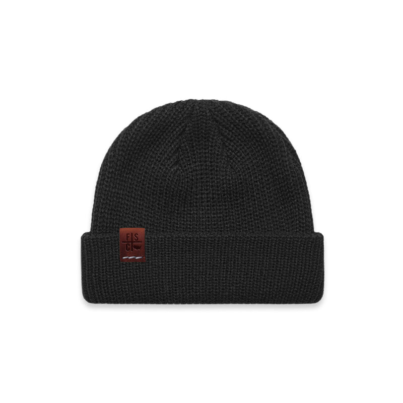 Cable Beanie in Black